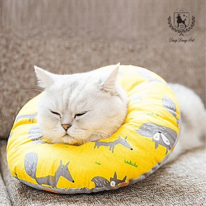 딩동펫 강아지 고양이 넥카라 도넛 양면 넥쿠션